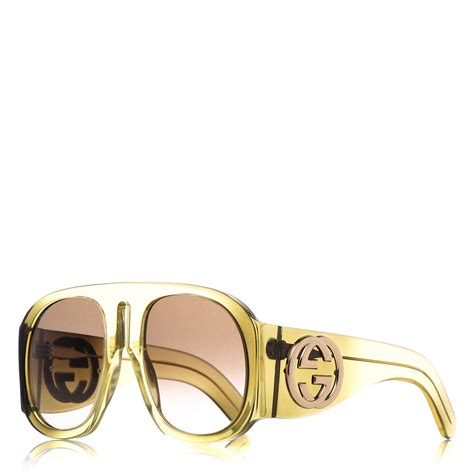 women gucci oversized sunglasses|Gucci oversized clear sunglasses.